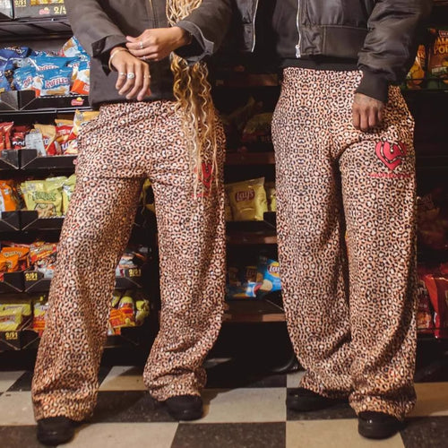 Women's casual leopard print lounge pants with relaxed fit Amarae