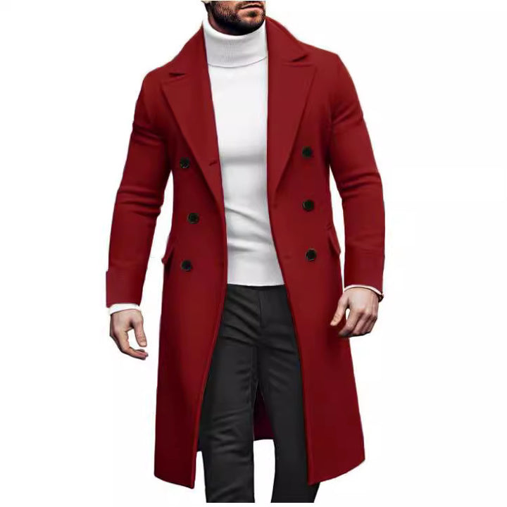 Elegant double coat for men with wide lapels and practical pockets Amarae