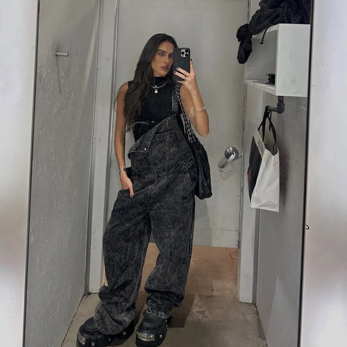 Ladies Casual Fit Denim Overalls Amarae