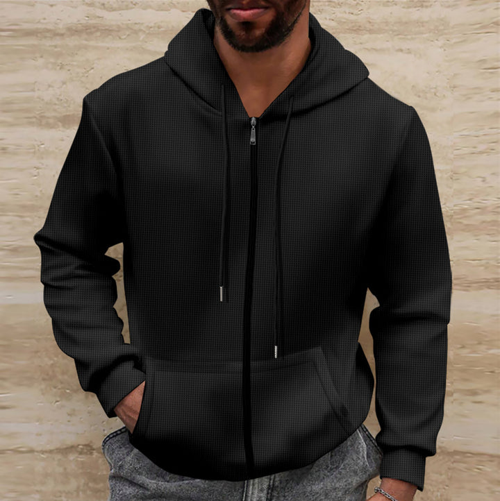 Men's hoodie with textured surface and practical pockets Lune London