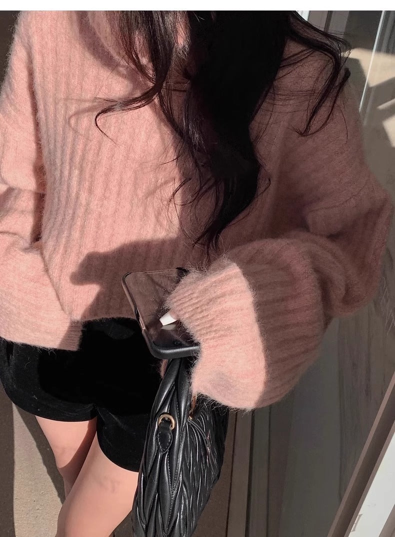 Pull femme en tricot texturé avec col roulé Chic & Stil