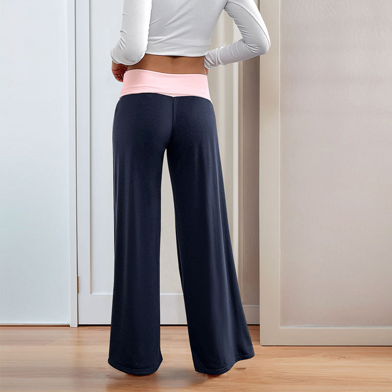 Loose sports pants for women with a high waist and comfortable elastane Lune London