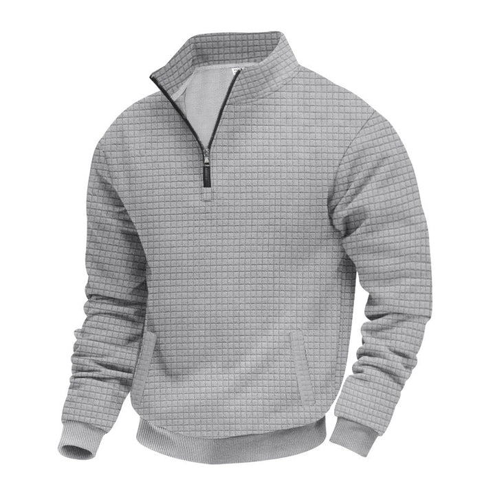 Functional fleece sweater for men with half-zip and side pockets Lune London