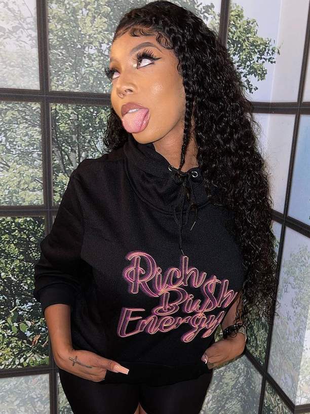 Ladies' hoodie with creative inscription Lune London