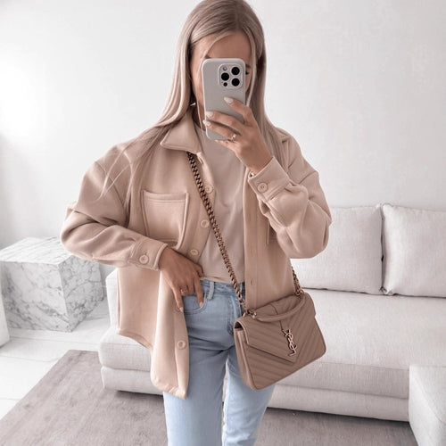 Casual overshirt jacket for women with practical pockets Amarae