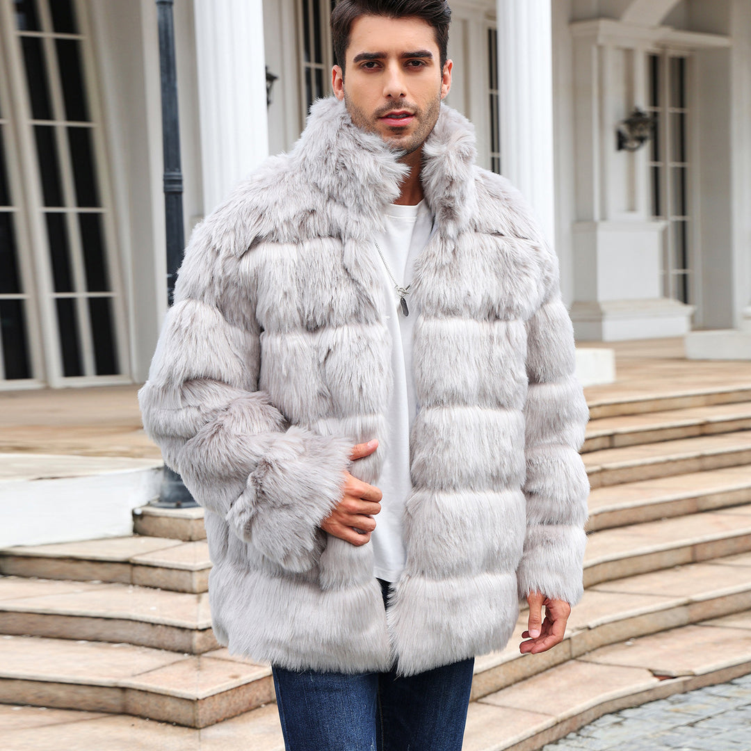 Men's Cozy and Elegant Faux Fur Jacket Amarae