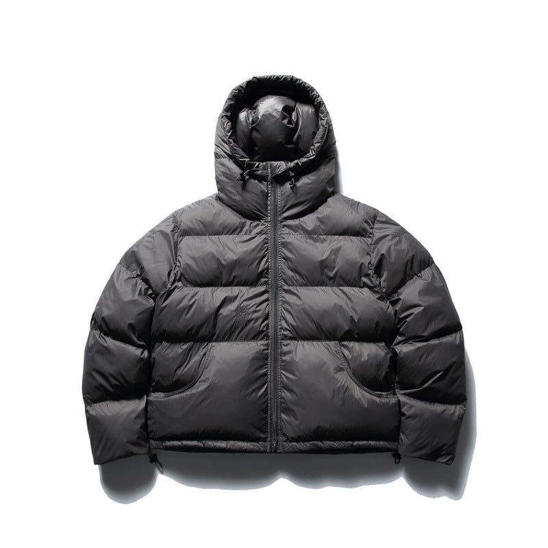 Unisex Short Boxy Puffer Jacket with Volume Hood, Water-Repellent Shell and Thermal Down Filling Amarae