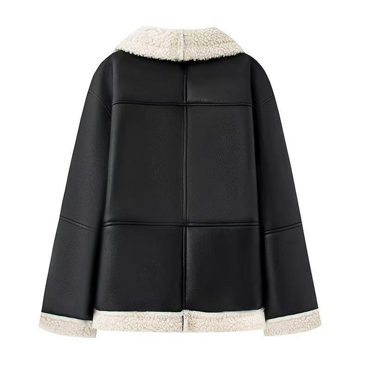 Transitional jacket for women with warm teddy lining Lune London