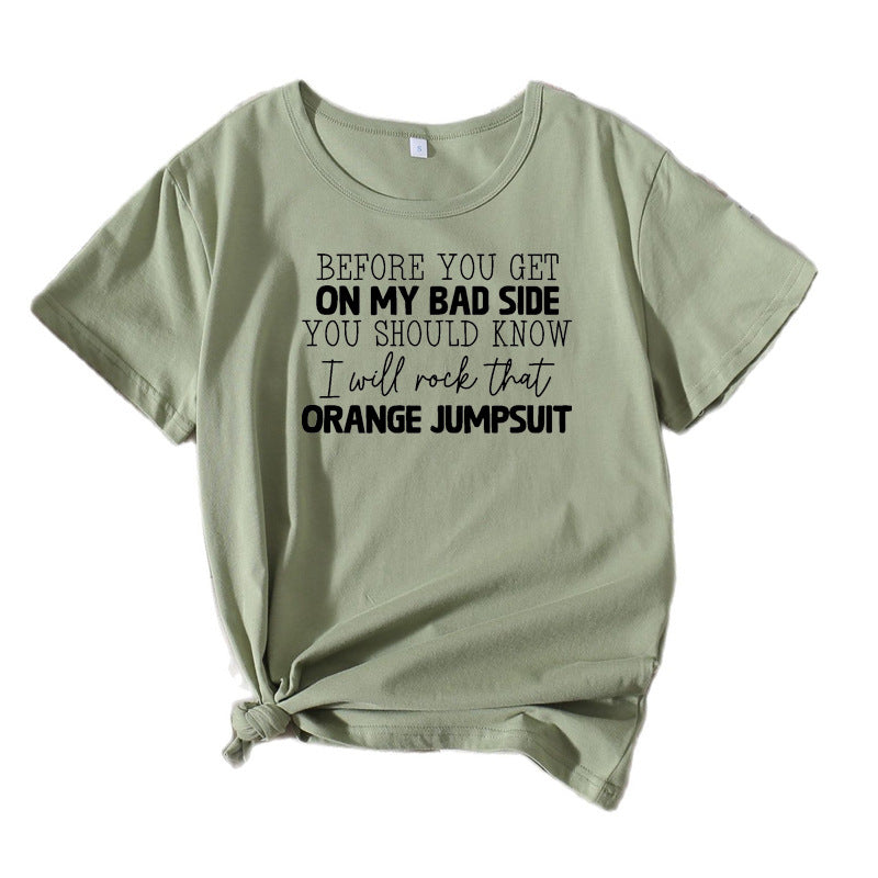 Women's Short Sleeve T-Shirt with Quirky Graphic Lune London