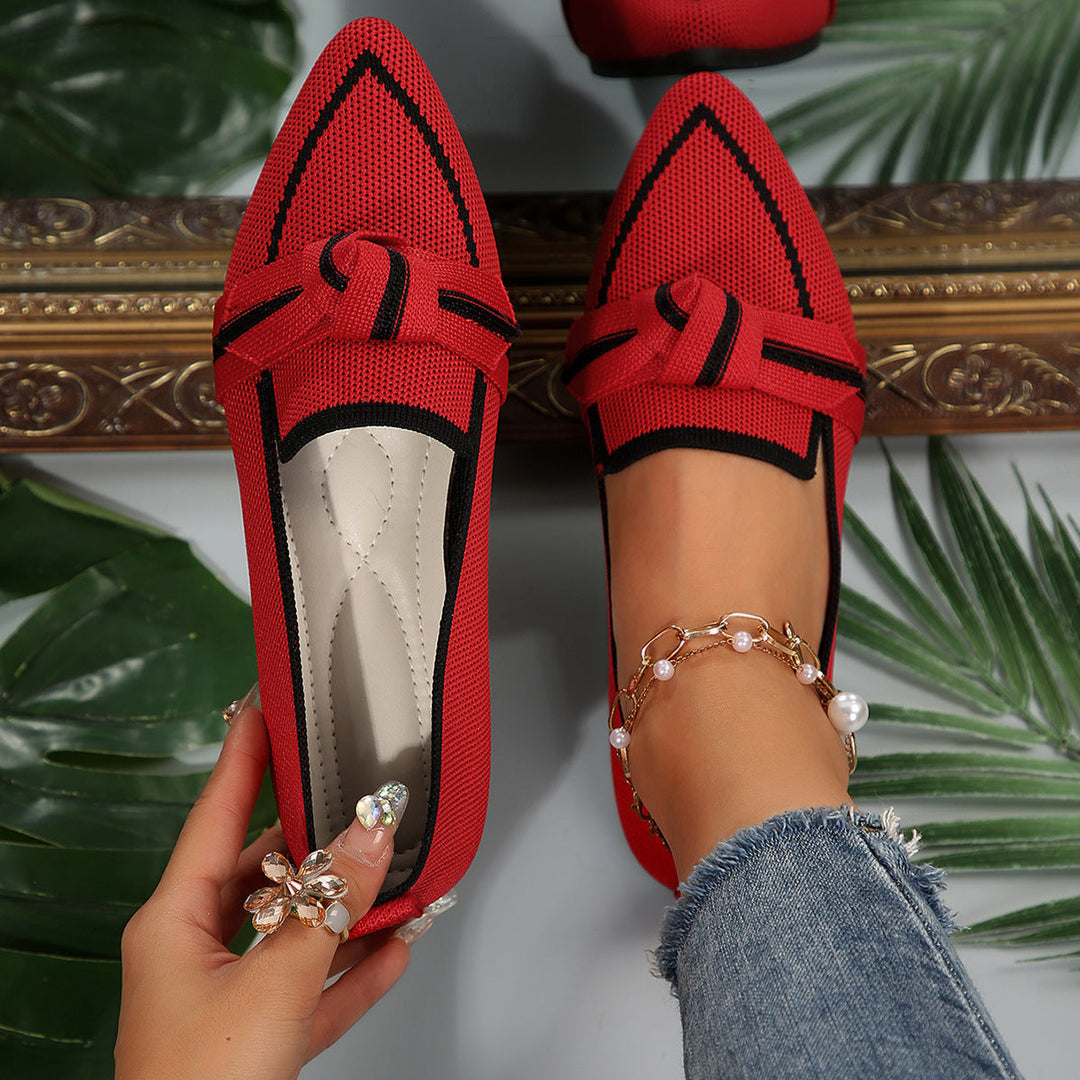 Women's Slip-On Moccasins with Elegant Knot Detail Lune London
