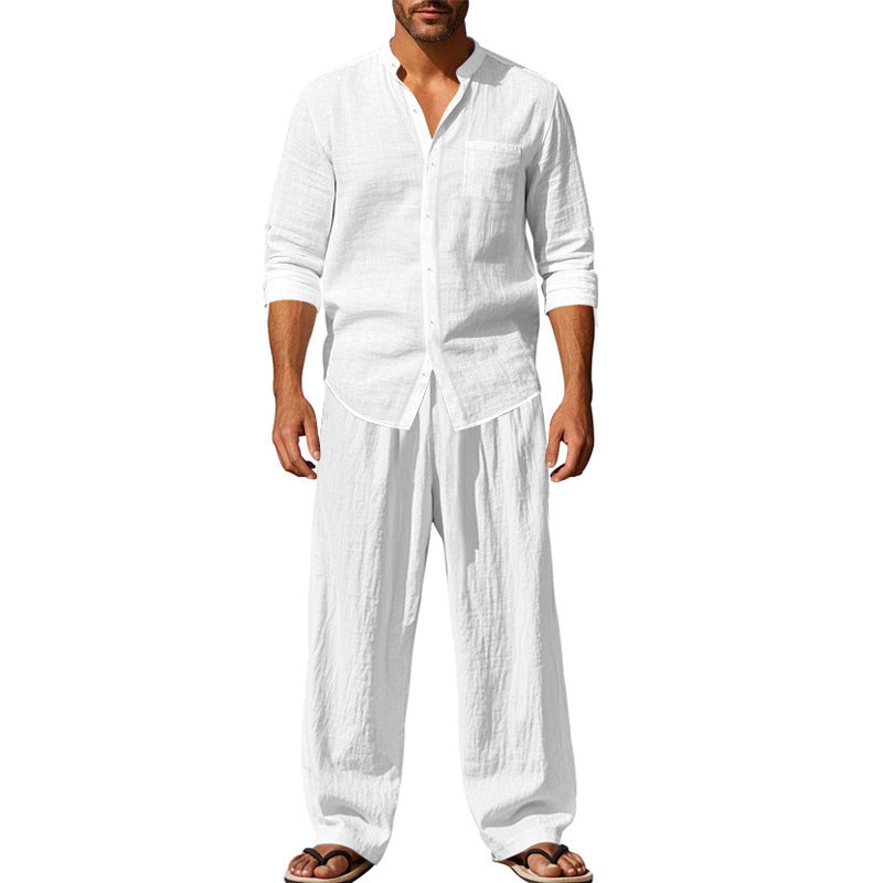 Men's casual linen top with elastic pants Lune London