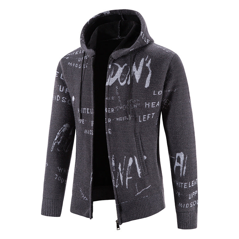 Fashionable men's hoodie with creative print Lune London
