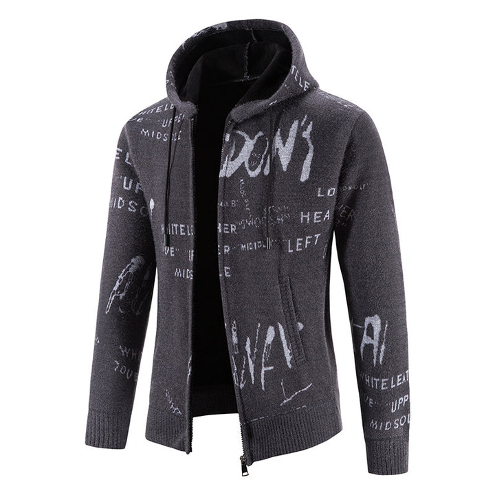 Fashionable men's hoodie with creative print Lune London