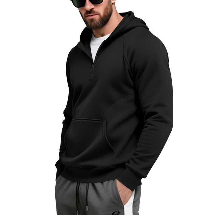 Sporty men's hoodie with modern zip closure and practical pockets Lune London