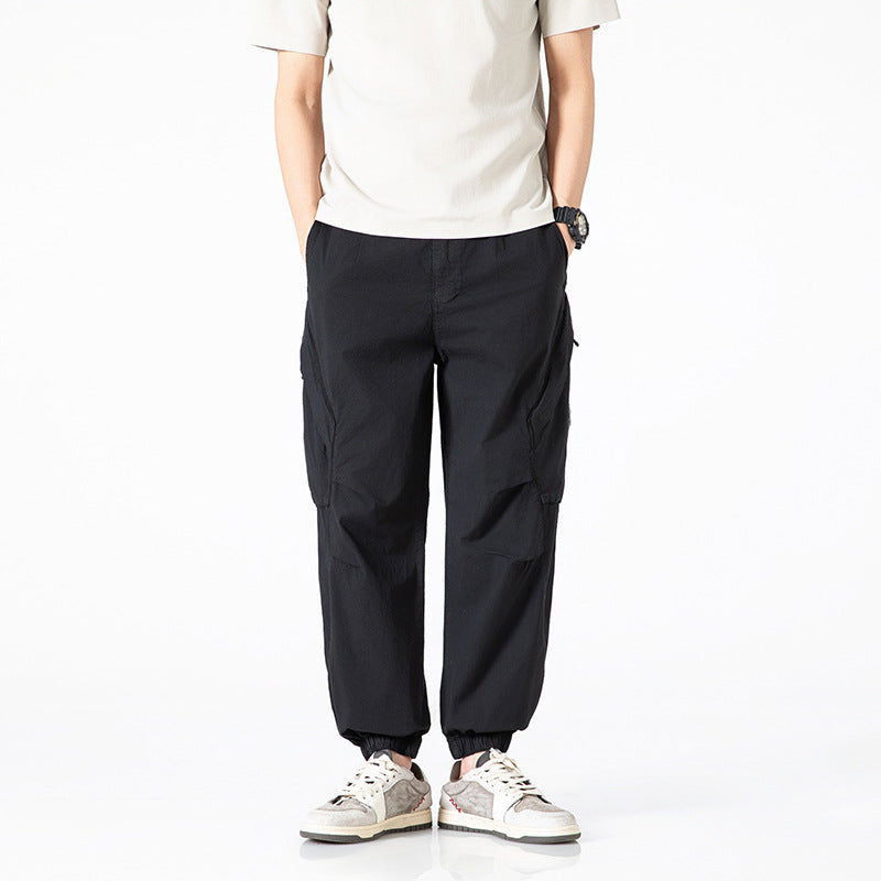 Casual cargo pants for men with elastic waist Lune London
