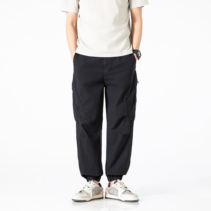 Casual cargo pants for men with elastic waist Lune London