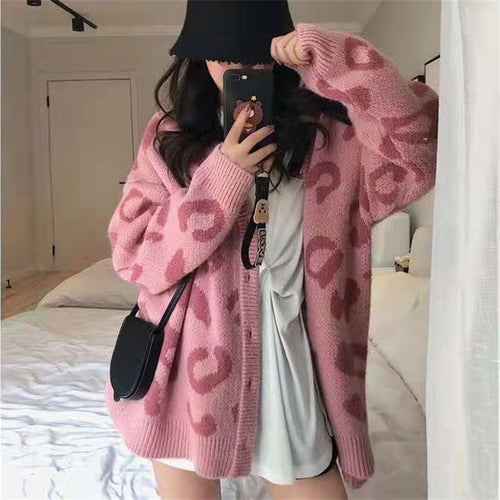 Amarae Leopard Print Knit Jacket for Women