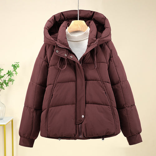 Ladies high-quality quilted functional coat with hood and insulating inserts Amarae