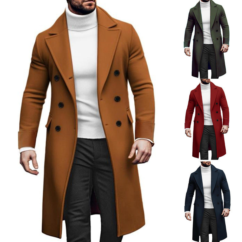 Elegant double coat for men with wide lapels and practical pockets Amarae