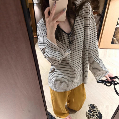 Women's casual striped long-sleeve shirt Chic & Stil