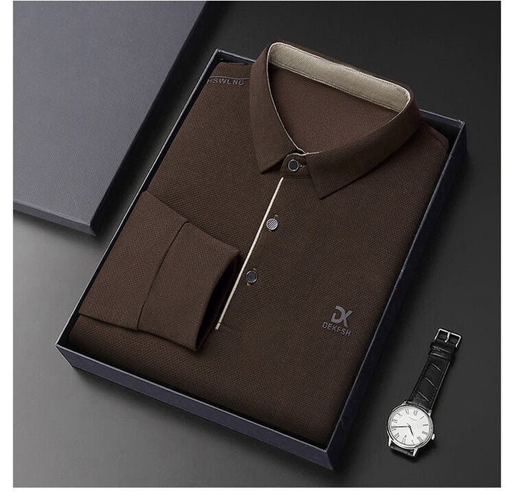 Men's polo with high-quality texture and modern collar Lune London