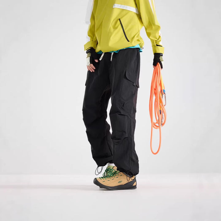 Men's Lightweight Technical Cargo Trekking Pants with Drawstring Waist and Adjustable Leg Openings Amarae