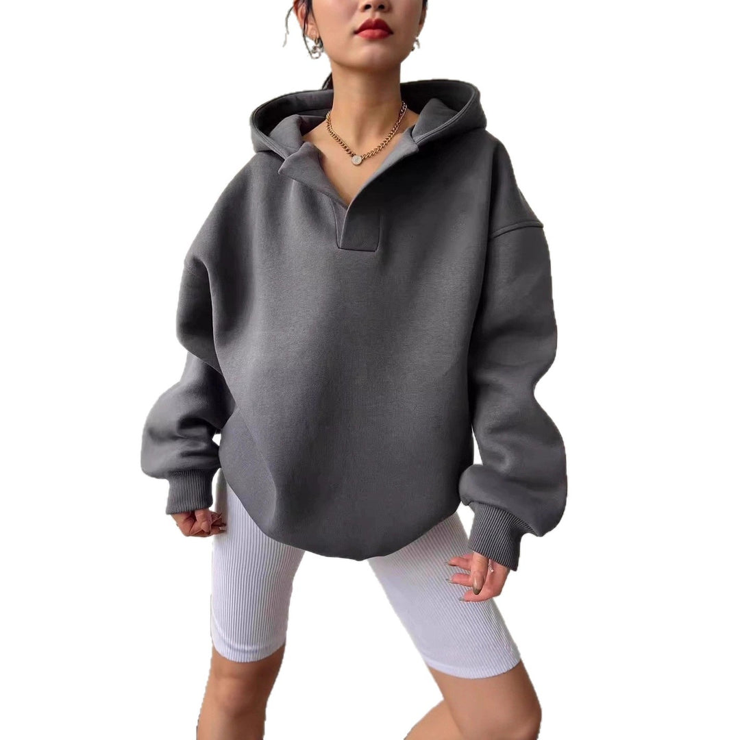 Women's Oversized Hoodie in Soft Fleece Material Amarae