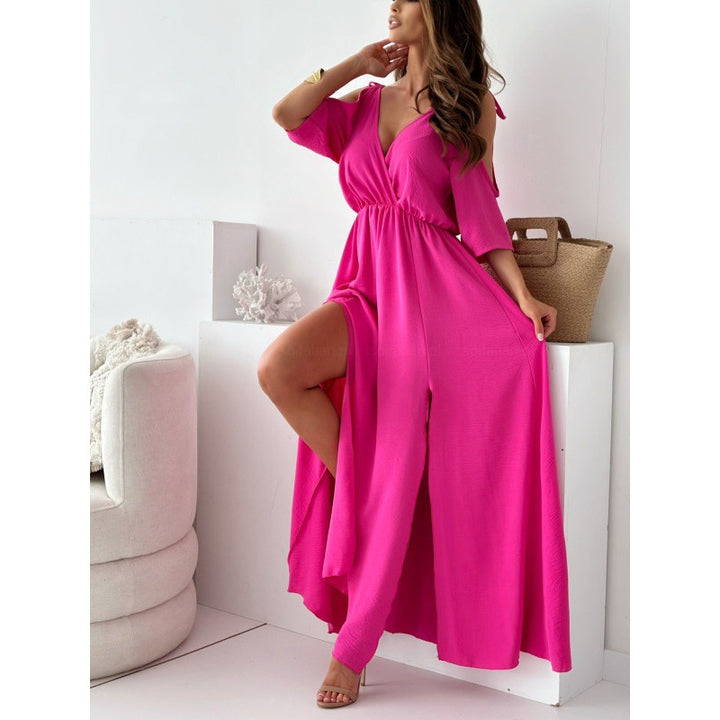 Elegant maxi dress for ladies with side slit Lune London