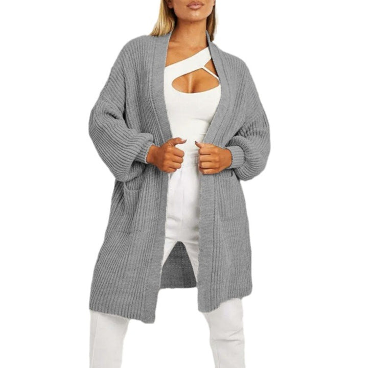 Comfortable knitted cardigan for women with large pockets Lune London