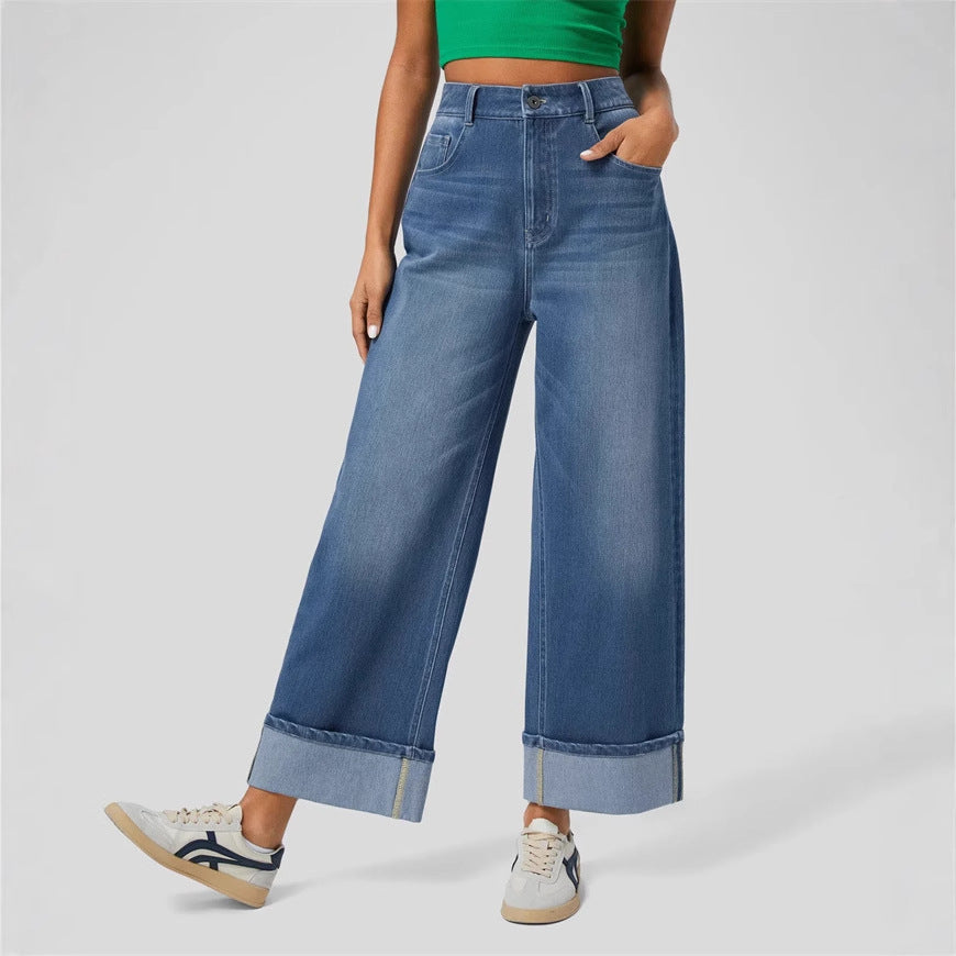Wide relaxed waist jeans for women Lune London