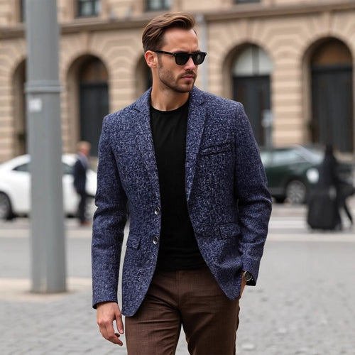 Amarae | Men's elegant textured blazer with modern fabric and stylish details