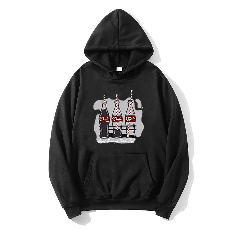Women's hooded sweatshirt with playful Coca-Cola bottle motif Chic & Stil