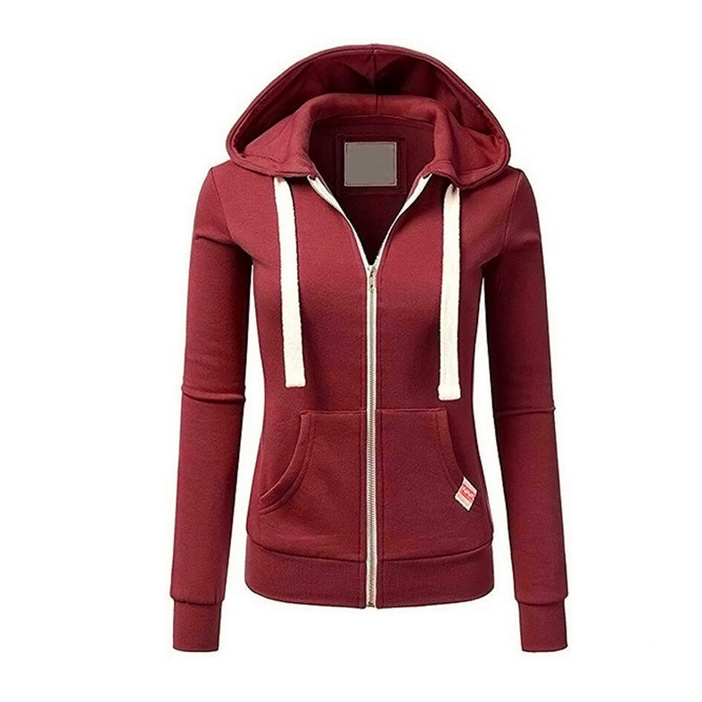 Women's zip-up hoodie fitted sweatshirt made from cotton blend Amarae