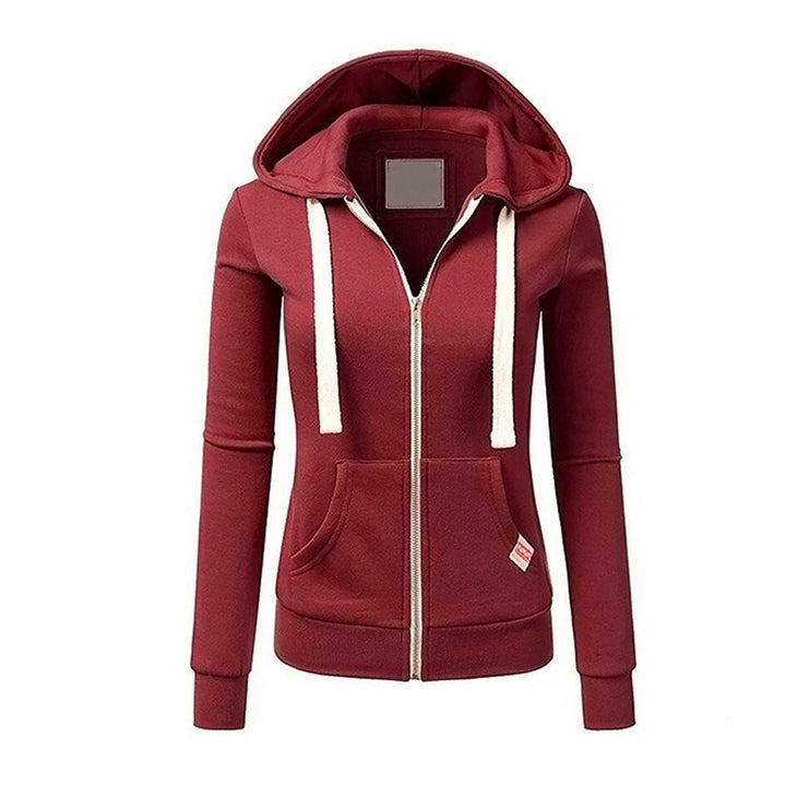 Women's zip-up hoodie fitted sweatshirt made from cotton blend Amarae