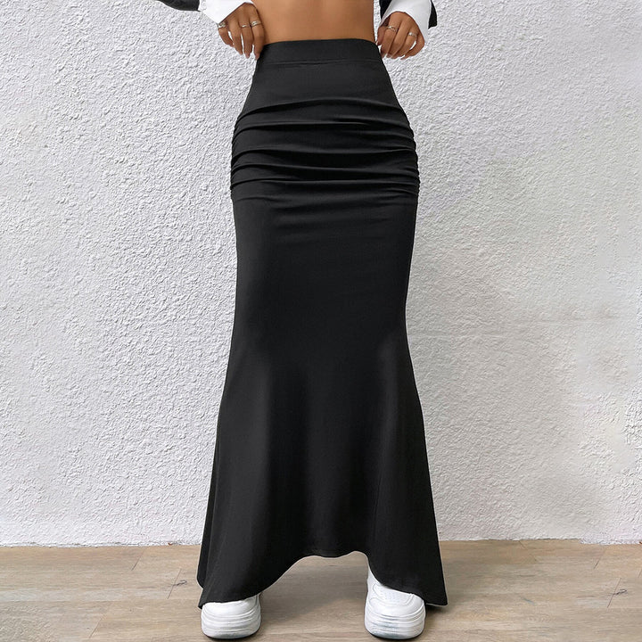 Jupe maxi pour femmes avec des détails de volants sophistiqués et une coupe élégante Chic & Stil