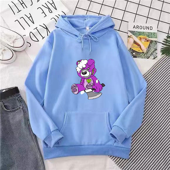 Women's hooded sweatshirt with charming bear motif Chic & Stil