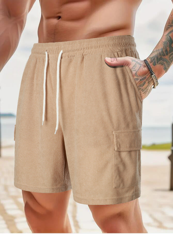 Casual men's pants with practical side pockets and elastic waistband Lune London