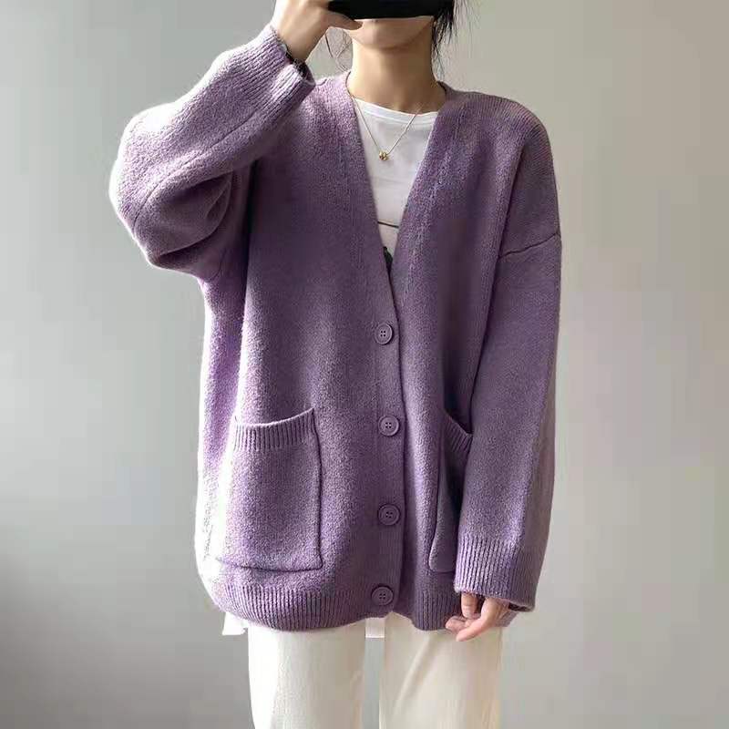 Cardigan en tricot surdimensionné pour femmes avec poches Chic & Stil