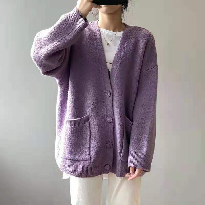 Cardigan en tricot surdimensionné pour femmes avec poches Chic & Stil