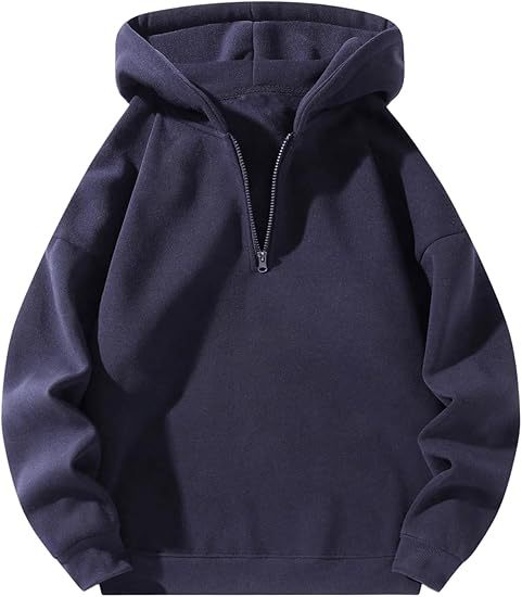 Men's sporty hoodie with half-zipper Amarae