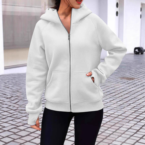 Veste à capuche confortable pour femmes avec fermeture éclair complète Chic & Stil