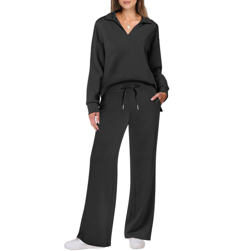 Cozy lounge set for women with V-neck Amarae