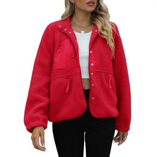 Ladies cozy fleece jacket with practical pockets Amarae