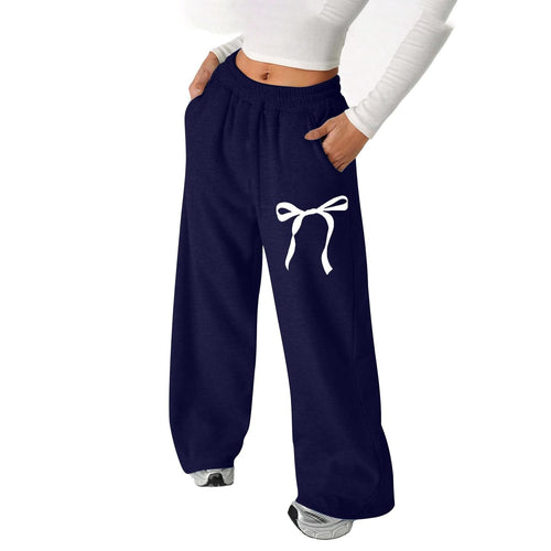 Pantalons de loisirs pour femmes avec motif de nœud élégant et coupe confortable Chic & Stil