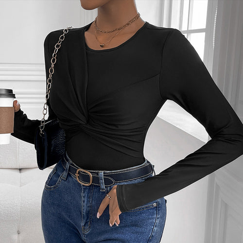 Amarae fitted long sleeve body for women with twist detail