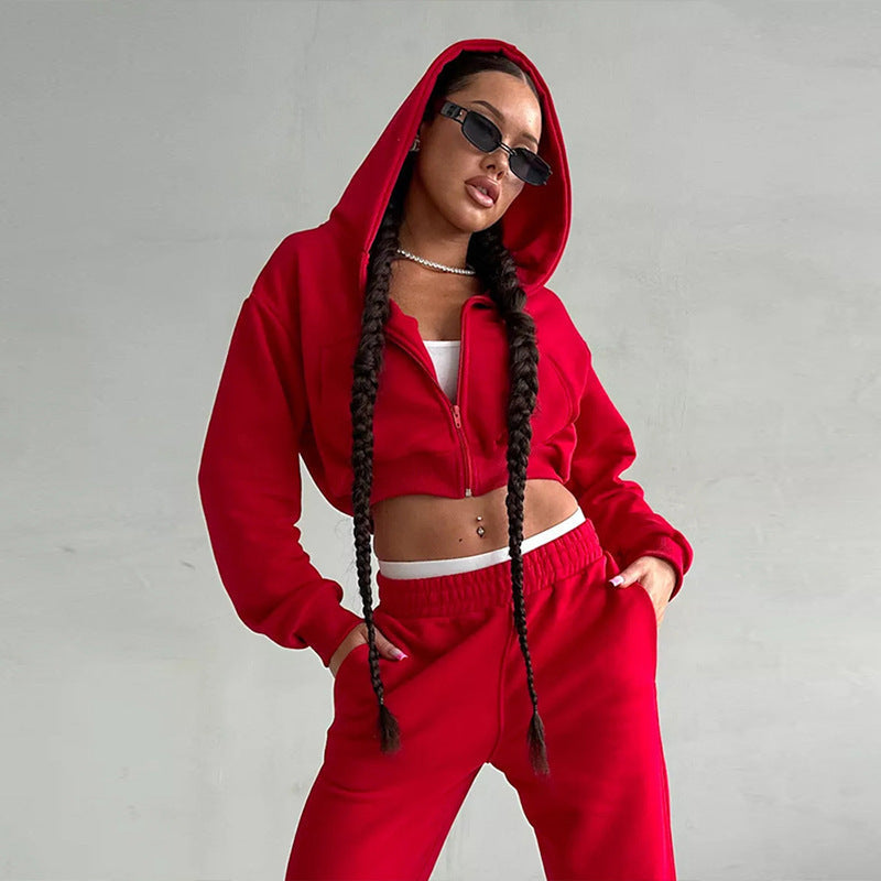 Lune London | Women's cropped sports jacket and loose jogger pants set