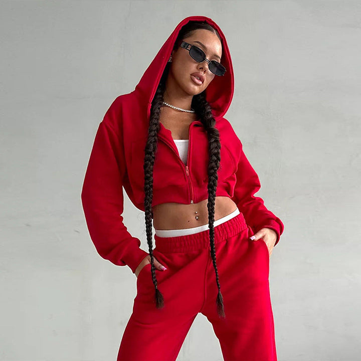 Lune London | Women's cropped sports jacket and loose jogger pants set