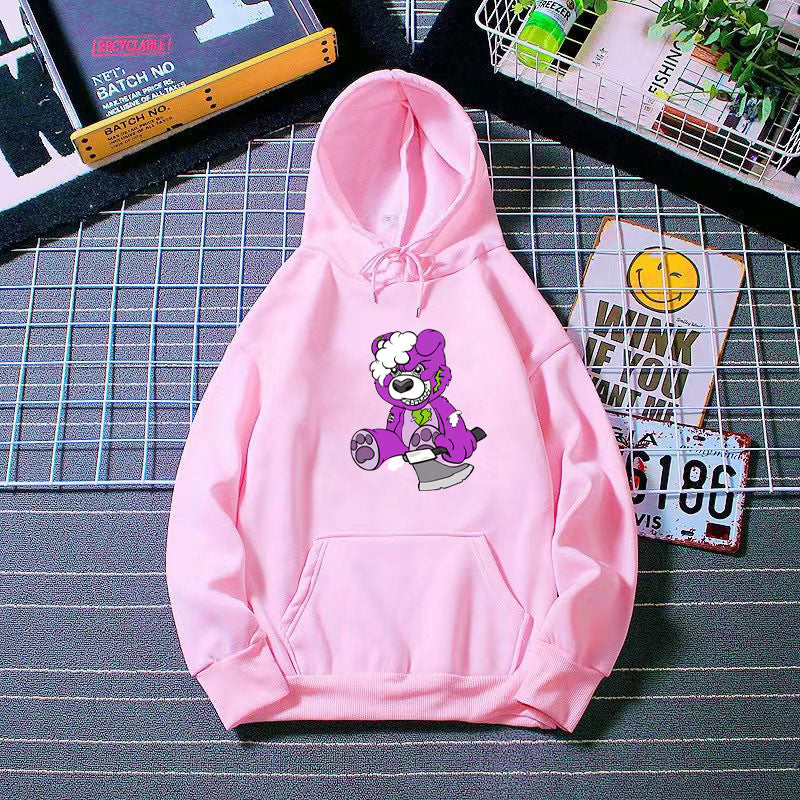 Women's hooded sweatshirt with charming bear motif Chic & Stil
