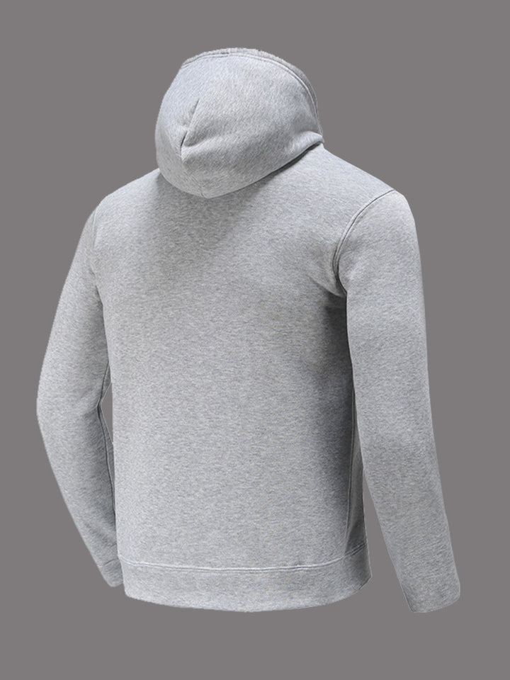 Sporty women's hooded sweatshirt with graphic print and kangaroo pocket Lune London