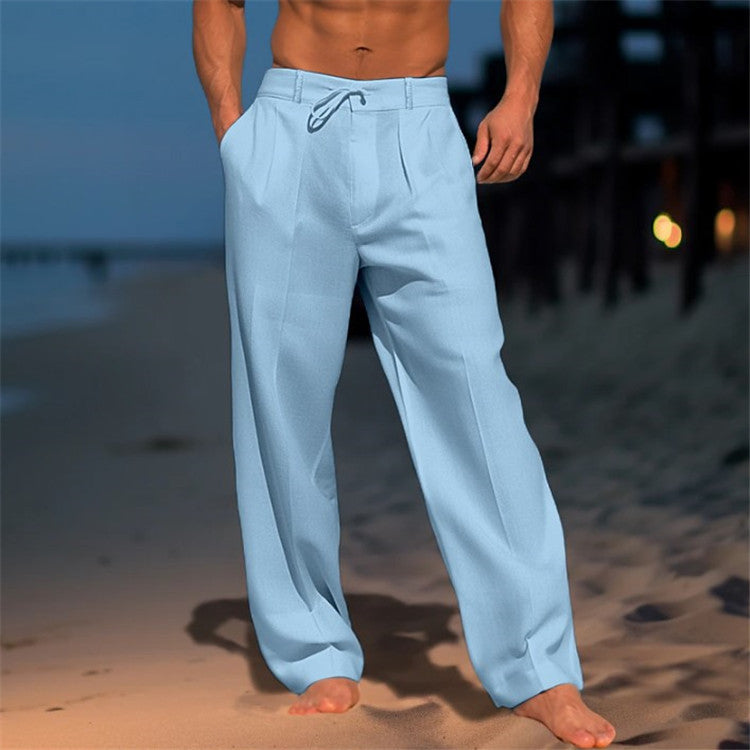 Men's leisure pants with elastic waist and practical pockets Lune London